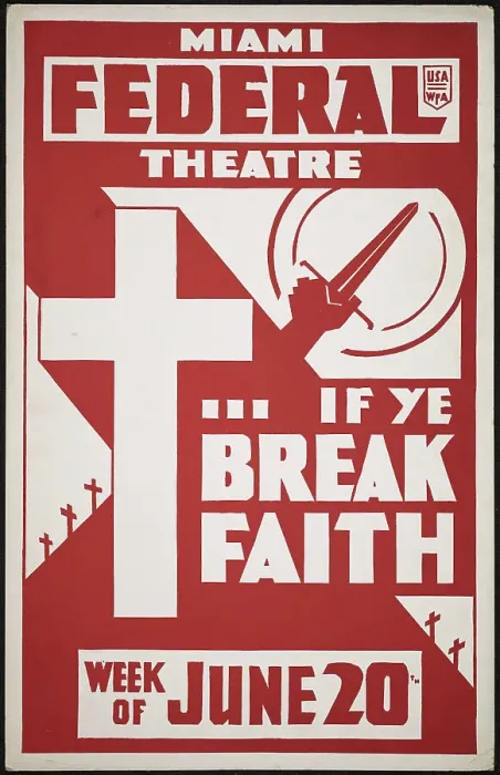 Framed Print : If Ye Break Faith, Miami, FL, 1938. Creator: Unknown Framed Print : If Ye Break Faith, Miami, FL, 1938. Creator: Unknown