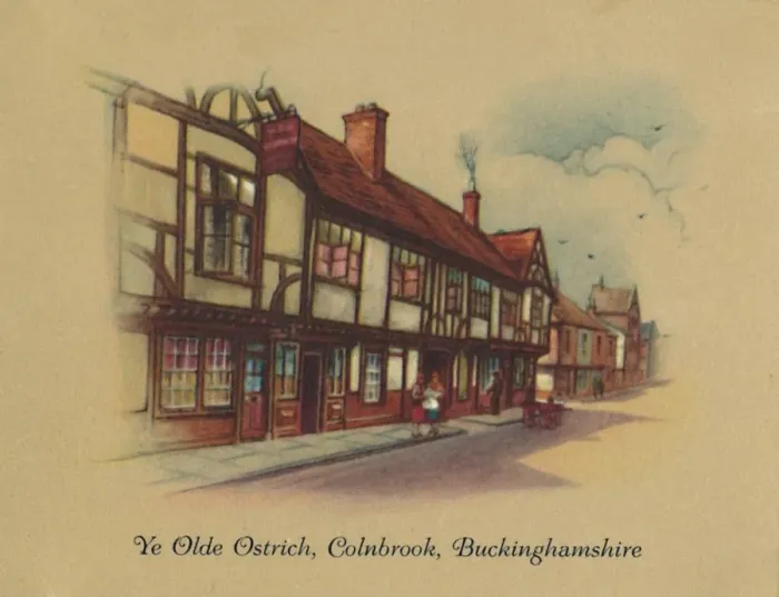 Framed Print : Ye Olde Ostrich Colnbrook, Buckinghamshire, 1939 Framed Print : Ye Olde Ostrich Colnbrook, Buckinghamshire, 1939