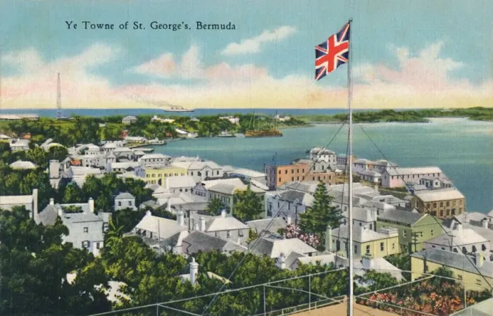 Framed Print : Ye Towne of St. Georges, Bermuda, early 20th century. Creator: Unknown Framed Print : Ye Towne of St. Georges, Bermuda, early 20th century. Creator: Unknown