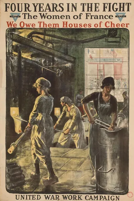 Framed Print : Four years in the fight - the women of France, 1918. Creator: Jonas, Lucien Hector (1880-1947) Framed Print : Four years in the fight - the women of France, 1918. Creator: Jonas, Lucien Hector (1880-1947)