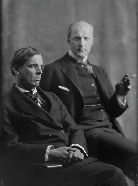 Yeats, William Butler, Mr. and John Quinn, portrait photograph, 1914 Mar. 31. Creator: Arnold Genthe
