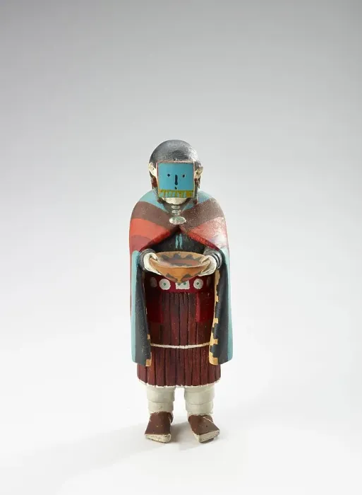Framed Print : Yeibichai (female patient holding basket and wearing mask), 1934-1946. Creator: Clitso D Dedman Framed Print : Yeibichai (female patient holding basket and wearing mask), 1934-1946. Creator: Clitso D Dedman