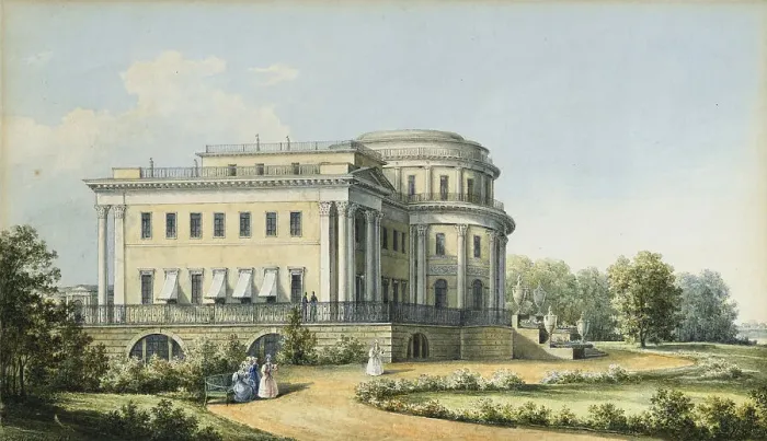 Framed Print : The Yelagin Palace in Saint Petersburg, 1839. Artist: Chernetsov, Nikanor Grigoryevich (1805-1879) Framed Print : The Yelagin Palace in Saint Petersburg, 1839. Artist: Chernetsov, Nikanor Grigoryevich (1805-1879)