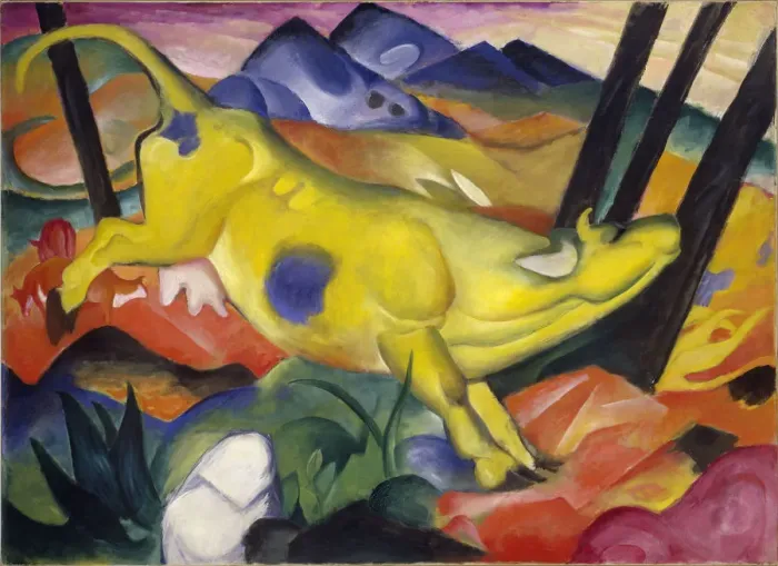 Framed Print : Yellow Cow, 1911 Framed Print : Yellow Cow, 1911