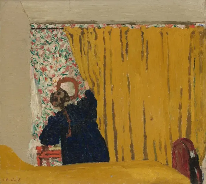 Framed Print : The Yellow Curtain, c. 1893. Creator: Edouard Vuillard Framed Print : The Yellow Curtain, c. 1893. Creator: Edouard Vuillard