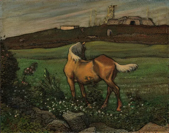 Framed Print : Yellow Horse, 1898. Creator: Nils Kreuger