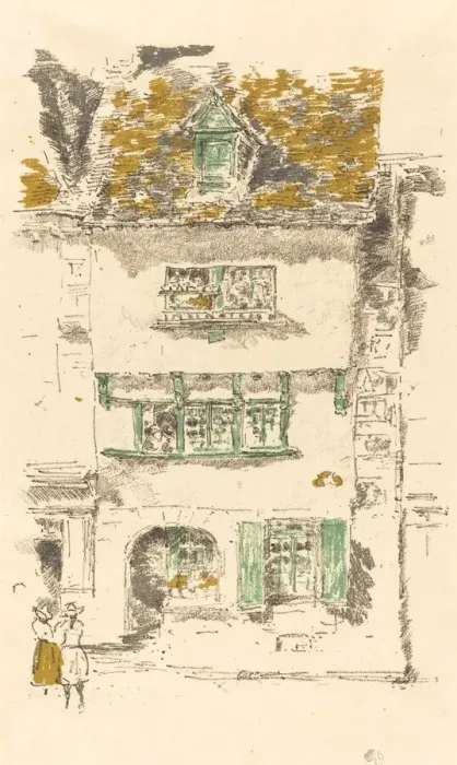 Framed Print : Yellow House, Lannion, 1893. Creator: James Abbott McNeill Whistler Framed Print : Yellow House, Lannion, 1893. Creator: James Abbott McNeill Whistler