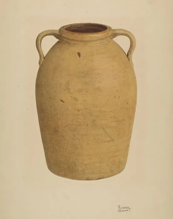 Framed Print : Yellow Jar, c. 1938. Creator: Richard Barnett Framed Print : Yellow Jar, c. 1938. Creator: Richard Barnett