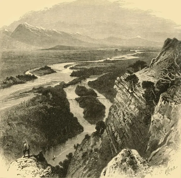 Framed Print : The Yellowstone, 1872. Creator: Frederick William Quartley Framed Print : The Yellowstone, 1872. Creator: Frederick William Quartley