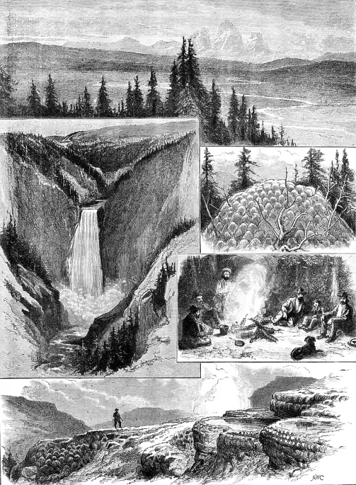 Framed Print : The Yellowstone Park, North America, 1883. Creator: Unknown Framed Print : The Yellowstone Park, North America, 1883. Creator: Unknown