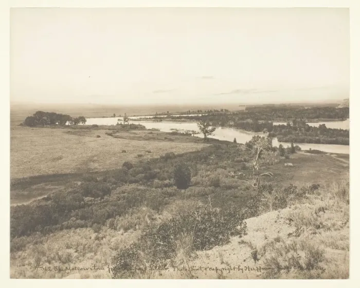Framed Print : The Yellowstone from Pompeys Pillar, c. 1906. Creator: Laton Alton Huffman Framed Print : The Yellowstone from Pompeys Pillar, c. 1906. Creator: Laton Alton Huffman