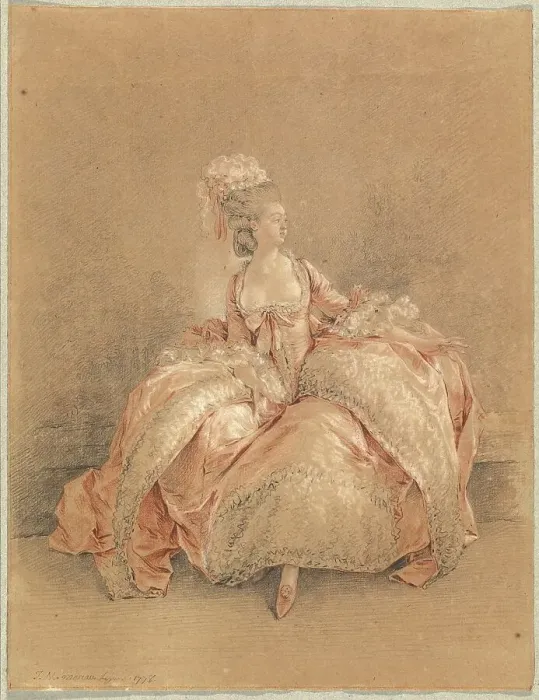 Framed Print : Yes or No, 1778. Creator: Jean-Michel Moreau Framed Print : Yes or No, 1778. Creator: Jean-Michel Moreau