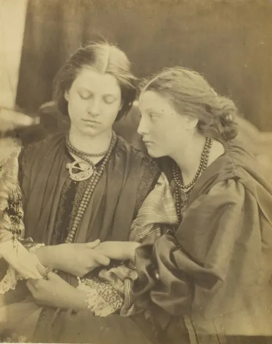 Framed Print : Yes or No, 1865. Creator: Julia Margaret Cameron Framed Print : Yes or No, 1865. Creator: Julia Margaret Cameron