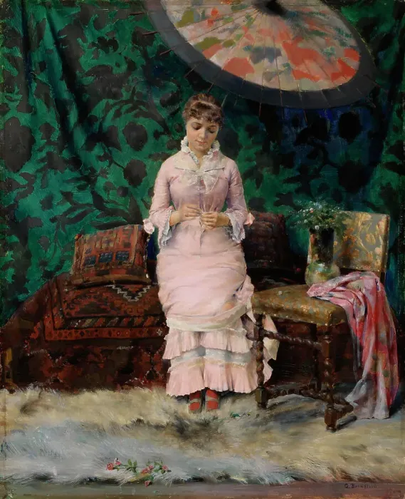 Framed Print : Yes-No, Pause in the Studio, 1879. Creator: Gunnar Berndtson Framed Print : Yes-No, Pause in the Studio, 1879. Creator: Gunnar Berndtson