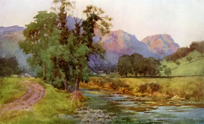 Framed Print : Yewdale Crags, Coniston, Cumbria, 1924-1926. Artist: Cuthbert Rigby