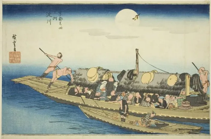 Framed Print : Yodo River (Yodogawa), from the series Famous Places in Kyoto (Kyoto meisho no uchi), c. 1834. Creator: Ando Hiroshige. Yodo River (Yodogawa), from the series Famous Places in Kyoto (Kyoto meisho no uchi), c. 1834 Framed Print : Yodo River (Yodogawa), from the series Famous Places in Kyoto (Kyoto meisho no uchi), c. 1834. Creator: Ando Hiroshige. Yodo River (Yodogawa), from the series Famous Places in Kyoto (Kyoto meisho no uchi), c. 1834