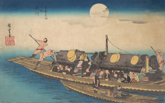 Framed Print : Yodogawa, ca. 1834. ca. 1834. Creator: Ando Hiroshige Framed Print : Yodogawa, ca. 1834. ca. 1834. Creator: Ando Hiroshige