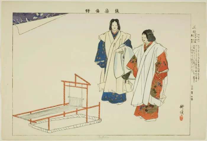 Framed Print : Yofuku, from the series Pictures of No Performances (Nogaku Zue), 1898. Creator: Kogyo Tsukioka. Yofuku, from the series Pictures of No Performances (Nogaku Zue), 1898. Creator: Kogyo Tsukioka Framed Print : Yofuku, from the series Pictures of No Performances (Nogaku Zue), 1898. Creator: Kogyo Tsukioka. Yofuku, from the series Pictures of No Performances (Nogaku Zue), 1898. Creator: Kogyo Tsukioka