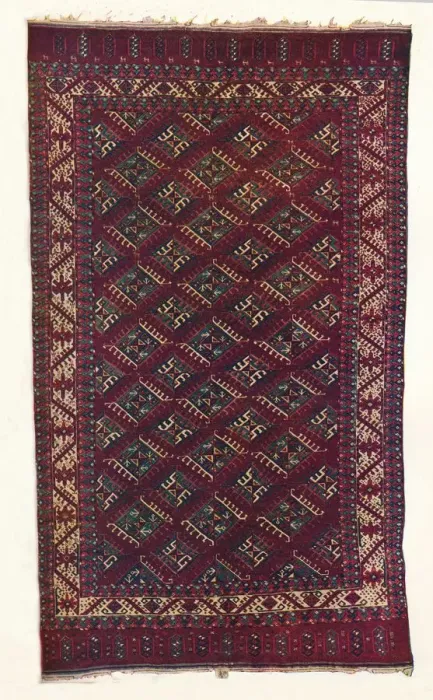 Framed Print : Yomut Turkoman carpet, c1700 Framed Print : Yomut Turkoman carpet, c1700