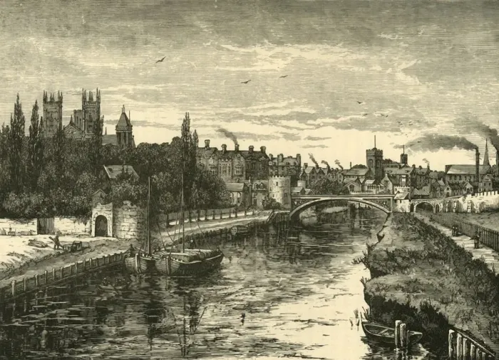 Framed Print : York, from the Ouse, 1898. Creator: Unknown Framed Print : York, from the Ouse, 1898. Creator: Unknown