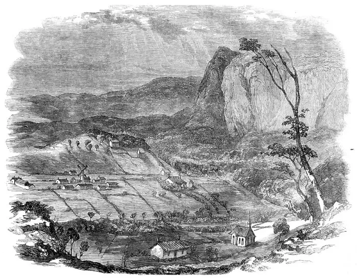 Framed Print : York, in Western Australia, from an original sketch, 1857. Creator: Unknown Framed Print : York, in Western Australia, from an original sketch, 1857. Creator: Unknown