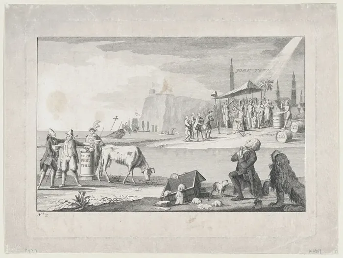 Framed Print : Yorktown, 1781. Creator: Anon Framed Print : Yorktown, 1781. Creator: Anon