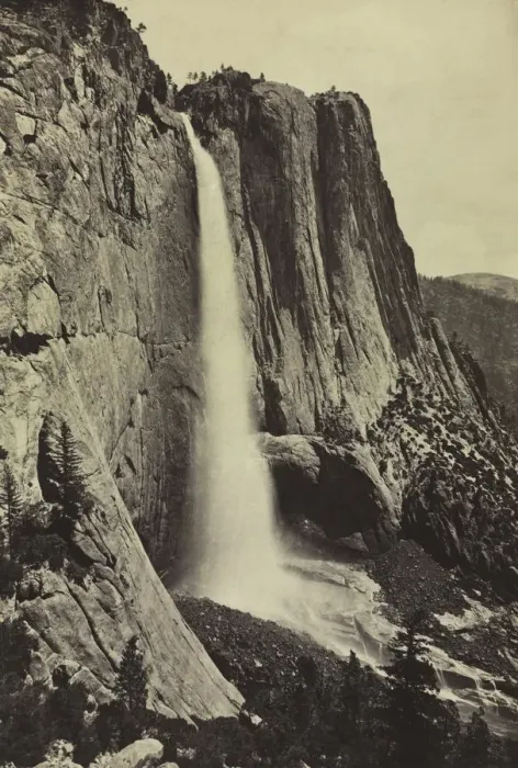 Framed Print : Yosemite Falls, 1868. Creator: Eadweard J. Muybridge (American, 1830-1904), attributed to Framed Print : Yosemite Falls, 1868. Creator: Eadweard J. Muybridge (American, 1830-1904), attributed to