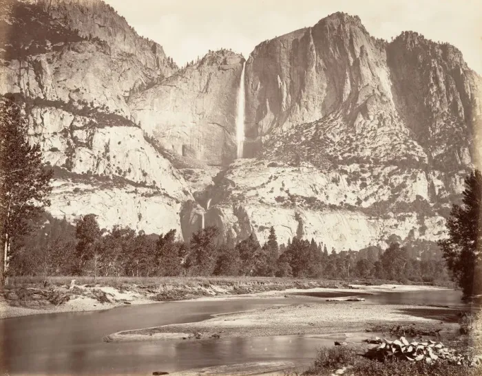 Framed Print : Yosemite Falls, 2, 634 feet, ca. 1872, printed ca. 1876. Creator: Carleton Emmons Watkins Framed Print : Yosemite Falls, 2, 634 feet, ca. 1872, printed ca. 1876. Creator: Carleton Emmons Watkins