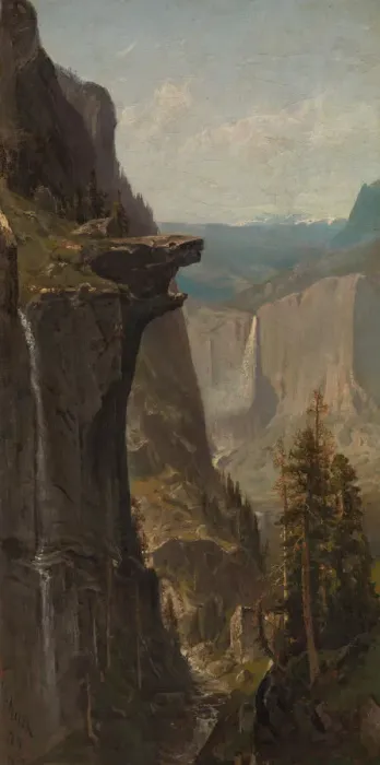 Framed Print : Yosemite Falls, from Glacier Point, 1879. Creator: William Keith Framed Print : Yosemite Falls, from Glacier Point, 1879. Creator: William Keith