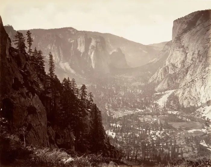 Framed Print : Yosemite Valley from Glacier Point, ca. 1872, printed ca. 1876 Framed Print : Yosemite Valley from Glacier Point, ca. 1872, printed ca. 1876