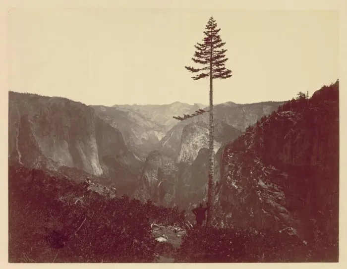Framed Print : Yosemite Valley from Mariposa Trail, c. 1865. Creator: Charles Leander Weed (American, 1824-1903) Framed Print : Yosemite Valley from Mariposa Trail, c. 1865. Creator: Charles Leander Weed (American, 1824-1903)
