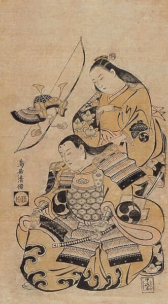 Yoshitsune and Shizuka (Uijin), circa 1704-1711. Creator: Torii Kiyomasu I