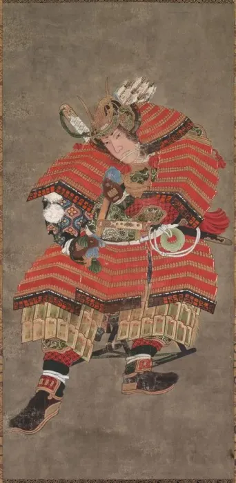 Framed Print : Yoshitsune as a Warrior, 19th century. Creator: Katsushika Hokusai (Japanese, 1760-1849)