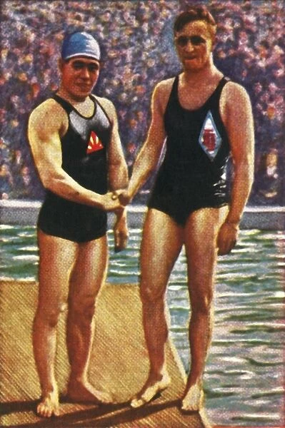 Yoshiyuki Tsuruta and Erich Rademacher, 1928. Creator: Unknown