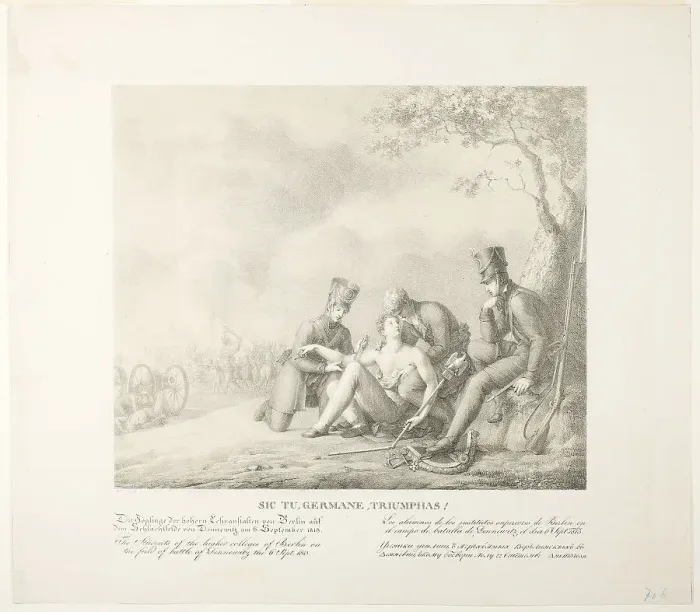 Framed Print : So you, German, Triumph!, c. 1814. Creator: Marie Electrine Stuntz Framed Print : So you, German, Triumph!, c. 1814. Creator: Marie Electrine Stuntz