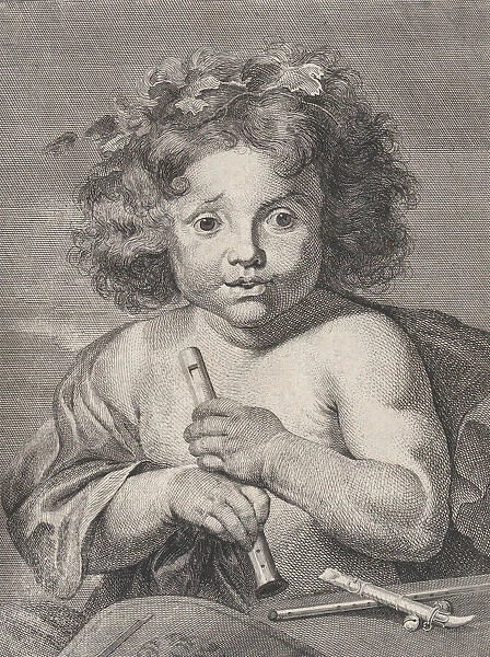 The Young Bacchus, holding a flute, 1728. Creator: Anton Joseph von Prenner