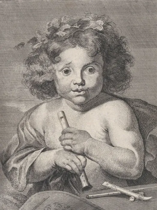 Framed Print : The Young Bacchus, holding a flute, 1728. Creator: Anton Joseph von Prenner Framed Print : The Young Bacchus, holding a flute, 1728. Creator: Anton Joseph von Prenner
