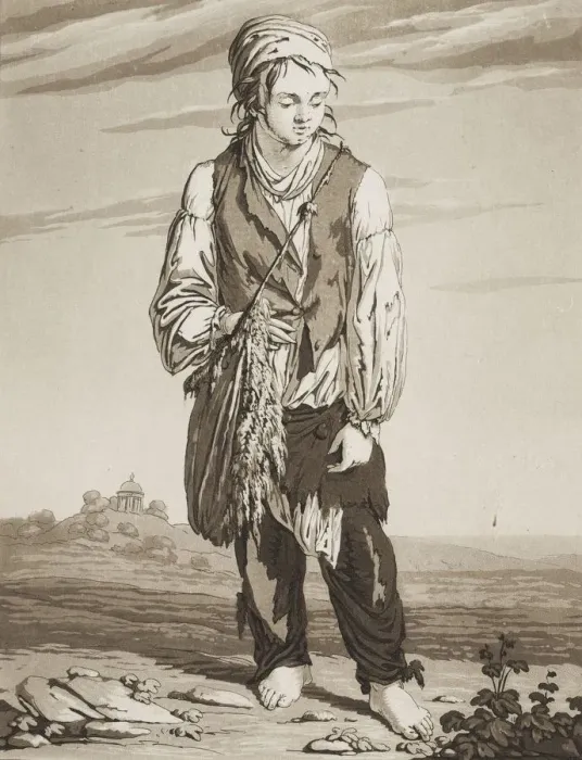 Framed Print : The Young Beggars, c. 1800. Creator: Karl Ludwig Bernhard Buchhorn (German, 1770-1856) Framed Print : The Young Beggars, c. 1800. Creator: Karl Ludwig Bernhard Buchhorn (German, 1770-1856)