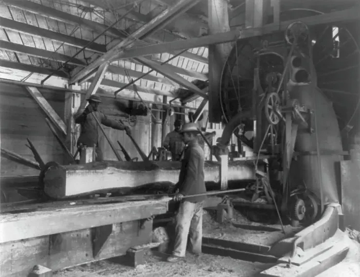 Framed Print : Three young black men working in lumber mill at Hampton Institute, Hampton, Va. 1899 or 1900. Creator: Frances Benjamin Johnston Framed Print : Three young black men working in lumber mill at Hampton Institute, Hampton, Va. 1899 or 1900. Creator: Frances Benjamin Johnston
