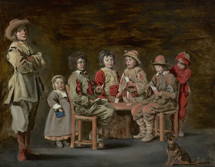 Framed Print : The Young Card Players, 1643. Creator: Antoine Le Nain Framed Print : The Young Card Players, 1643. Creator: Antoine Le Nain