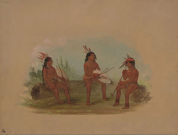 Three Young Chinook Men, 1855 / 1869. Creator: George Catlin