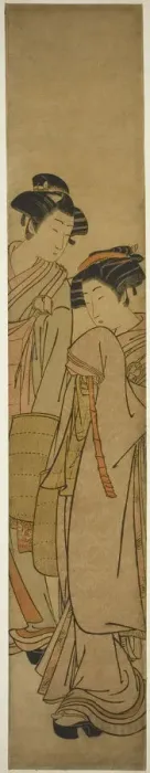 Framed Print : Young Couple Dressed as Mendicant Monks, c. 1777. Creator: Isoda Koryusai Framed Print : Young Couple Dressed as Mendicant Monks, c. 1777. Creator: Isoda Koryusai