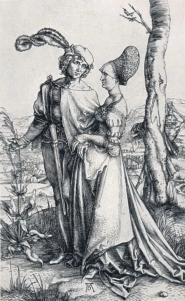 Young Couple Threatened by Death` (or `The Promenade ), 1495, (1906). Artist: Albrecht Durer