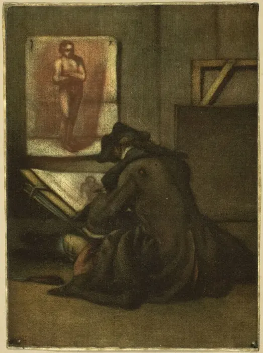Framed Print : The Young Draughtsman, 1743. Creator: Jacques Fabian Gautier Dagoty Framed Print : The Young Draughtsman, 1743. Creator: Jacques Fabian Gautier Dagoty