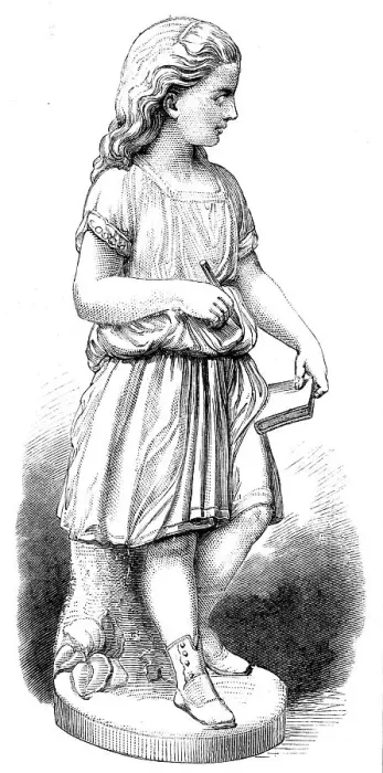 Framed Print : Young England's Sister, by G. Halse, in the Royal Academy Exhibition, 1871. Creator: Unknown Framed Print : Young England's Sister, by G. Halse, in the Royal Academy Exhibition, 1871. Creator: Unknown