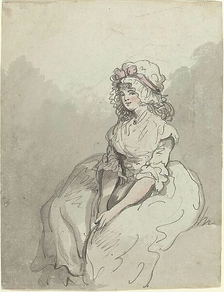 A Young English Beauty, c. 1790. Creator: Thomas Rowlandson