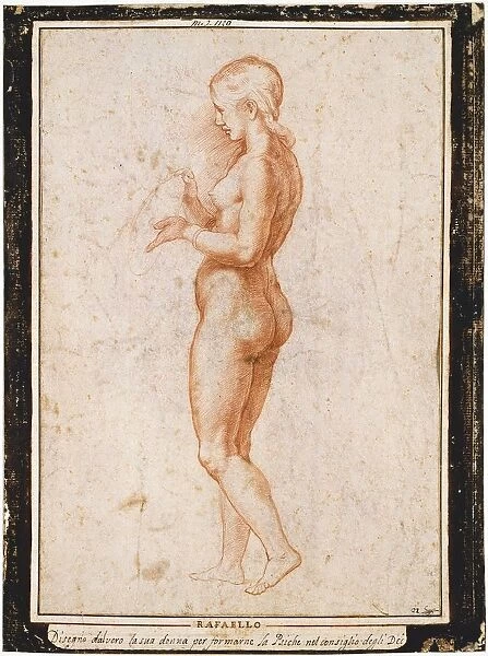 Young female figure in profile, ca 1517. Creator: Raphael (Raffaello Sanzio da Urbino)
