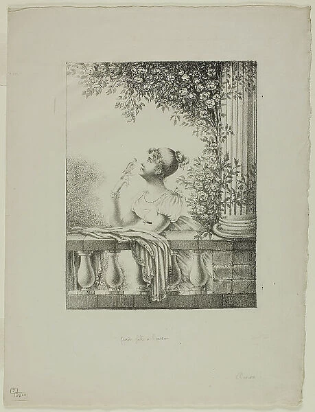 Young Girl with Bird, c. 1820. Creator: Vivant Denon