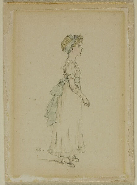 Young Girl with Blue Ribbons, n. d. Creator: Catherine Greenaway