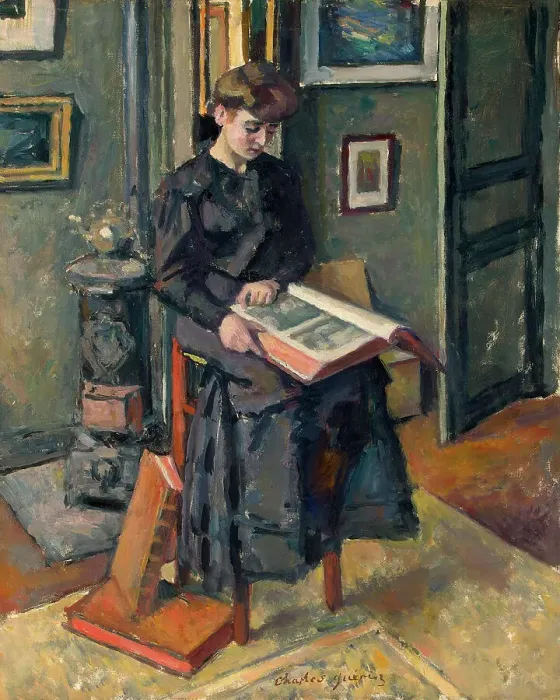 Framed Print : Young Girl with a Book, c1906 Framed Print : Young Girl with a Book, c1906
